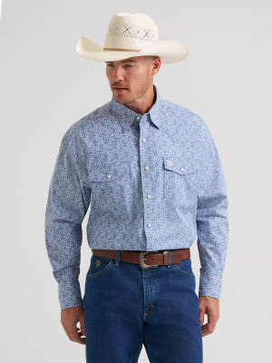 WRANGLER MENS GEORGE STRAIT TROUBADOR LONG SLEEVE SHIRT