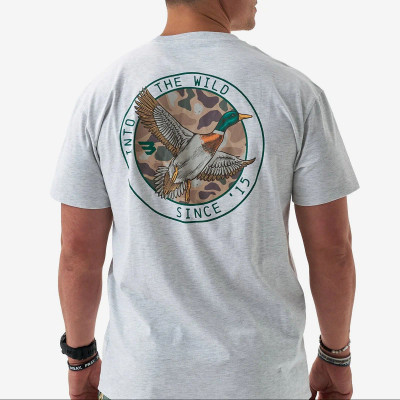 BURLEBO CAMO MALLARD TEE GRY