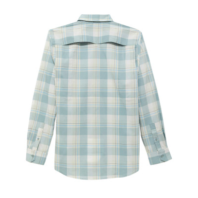 WRANGLER HIKE TO FISH LONG SLEEVE BUTTON UP - ABYSS CHECK 