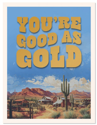 AS GOOD AS GOLD - THANK YOU CARD 