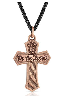 AMNC6414BLB VALOR CROSS NECKLACE-Montana Untamed
