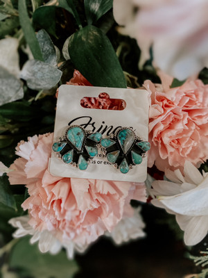 SOL TURQUOISE TEARDROP EARRINGS 