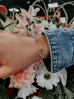 SOL STERLING PAPERCLIP BRACELET