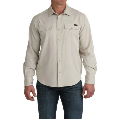 CINCH MENS ARENA FLEX CAMP SHIRT - BROWN 