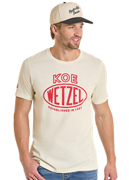ROCK&ROLL X KOE WETZEL TEE - NATURAL/RED