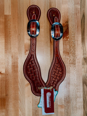 RANCHER SPUR STRAPS WITH MINI WEAVE TOOLING