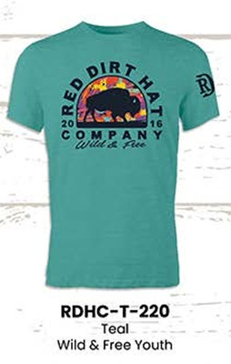 YOUTH RED DIRT WILD & FREE TEE