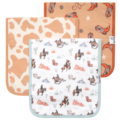 3 PACK BURP CLOTHS - BOONE