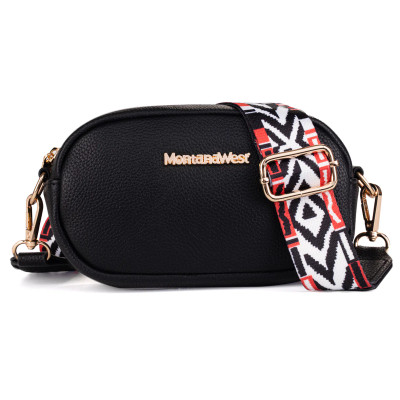 MONTANA WEST BLACK&RED CROSSBODY 
