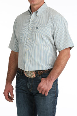 CINCH MENS S/S STRIPE ARENAFLEX BLUE MTW1704166  