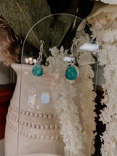 PAIGE WALLACE TURQUOISE FREEFORM EARRINGS 