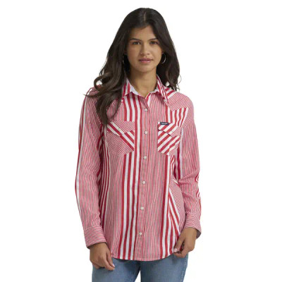 WRANGLER WOMENS OLIVIA SLIM SNAP SHIRT 