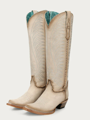 CORRAL BONE EMBROIDERED WOVEN BOOT 