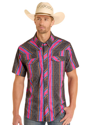 ROCK & ROLL MENS TEK RIPSTOP STRIPE SHIRT