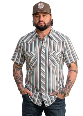 ROCK & ROLL KOE WETZEL STRIPED SNAP SHIRT