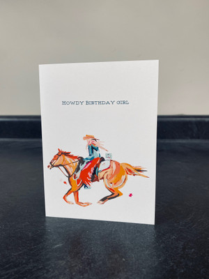 HOWDY BIRTHDAY GIRL CARD