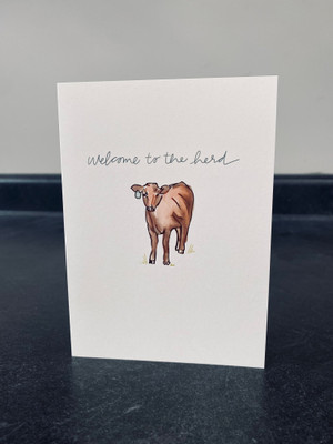 WELCOME TO THE HERD BABY SHOWER CARD