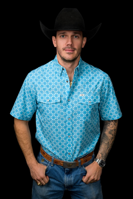 FERRELL PRESCOTT BLUE SHORT SLEEVE