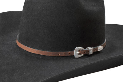 SMOOTH LEATHER HAT BAND - BROWN