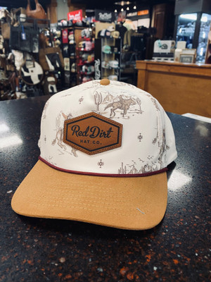 RED DIRT BROWN AND WHITE BALL CAP