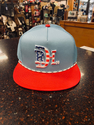 RED DIRT RED WHITE AND BLUE BALL CAP