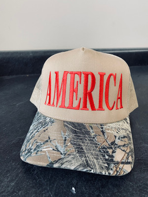 AMERICAN CAMO / KHAKI HAT