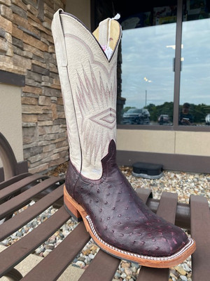 ANDERSON BEAN BLACK CHERRY OSTRICH - FRINGE EXCLUSIVE 