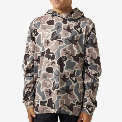 BURLEBO YOUTH PERFORMANCE HOODIE MALLARD MAYHEM