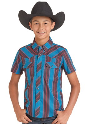 ROCK & ROLL TEK BOYS STRIPED SHORT SLEEVE