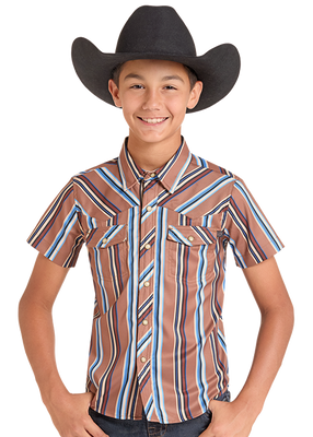 ROCK & ROLL BOY TEK CORE AZTEC STRIPE SHORT SLEEVE
