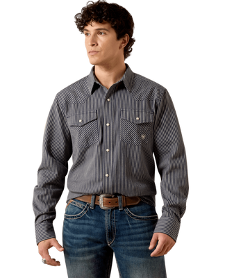MENS RETRO HAYWOOD FITTED PEARL SNAP SHIRT