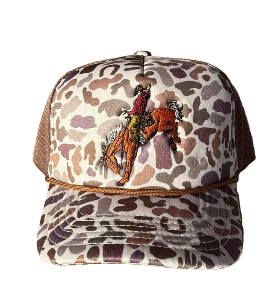 CAMO BUCKING COWBOYS CAP