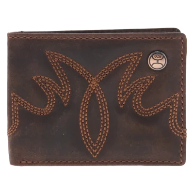 HOOEY WYATT SMOOTH BIFOLD LEATHER WALLET