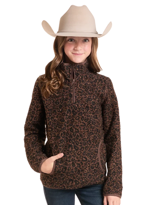 ROCK & ROLL GIRLS CHEETAH PULLOVER