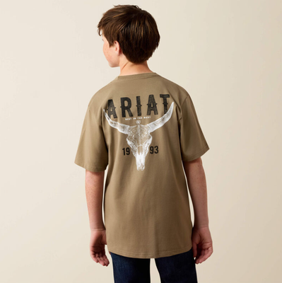 ARIAT BOYS LONGHORN TEE