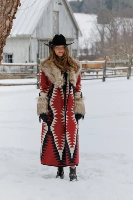 TASHA POLIZZI WOMENS RED CLAY COAT