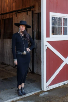 TASHA POLIZZI ZYAIRE DRESS BLACK 