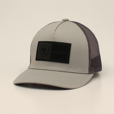 ARIAT LOGO RCTNGL GREY HAT ARIAT LOGO RCTNGL GREY HAT