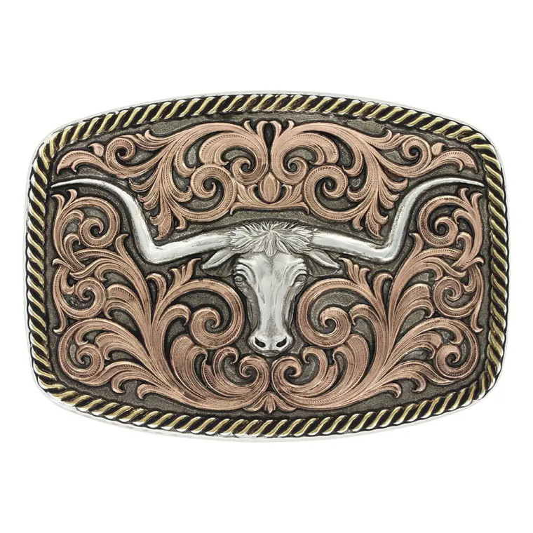 MONTANA TRI CLR CHAMPION TX LONGHORN BUCKLE