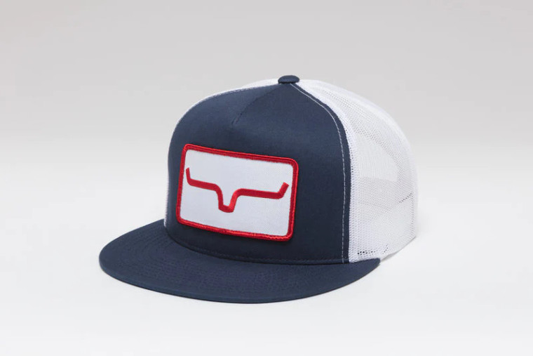 KIMES BANNER VENTILATED HAT IN WHITE / NAVY