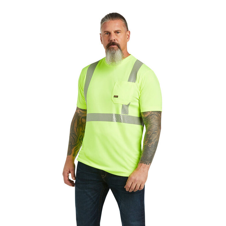 ARIAT REBAR HI-VIS YELLOW TEE