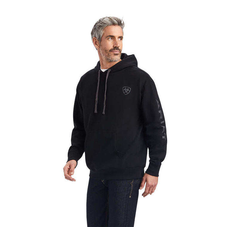 ARIAT MEN BLACK LOGO HOODIE