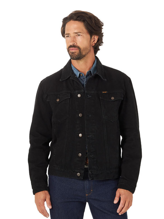 WRANGLER BLACK MEN'S DENIM JACKET