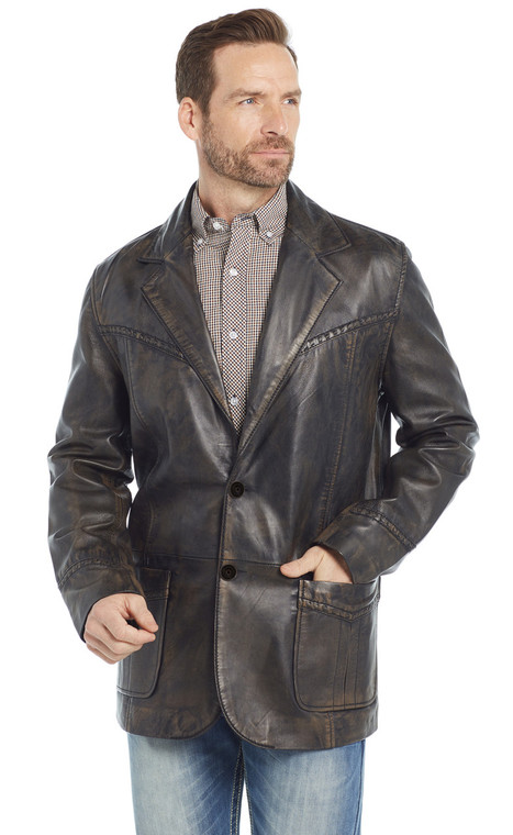 CC LAMB NAPA BLAZER-ANTIQUE FINISH 