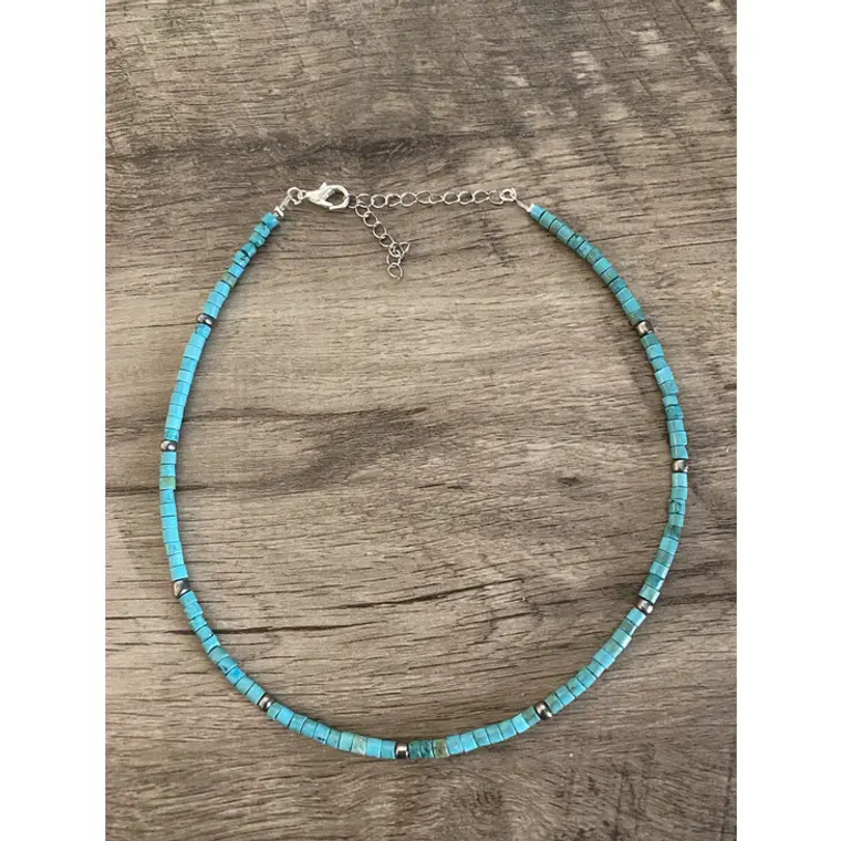 TURQUOISE CHOKER BEADED