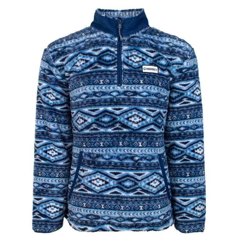 HOOEY MEN'S NAVY AZTEC PULLOVER