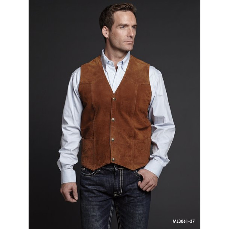 Cripple Creek Suede Camel Vest Men's