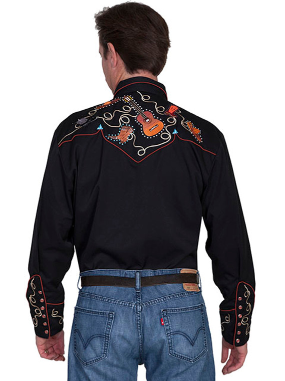 SCULLY MEN COUNTRY MUSIC EMBROIDERED SNAP SHIRT