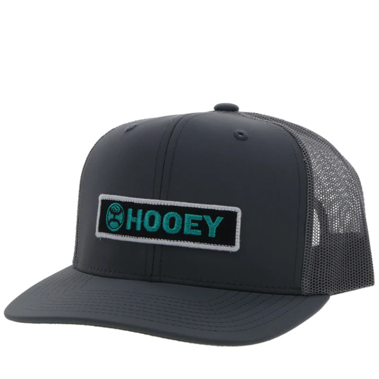 HOOEY "LOCKUP" GRY/TEAL HAT