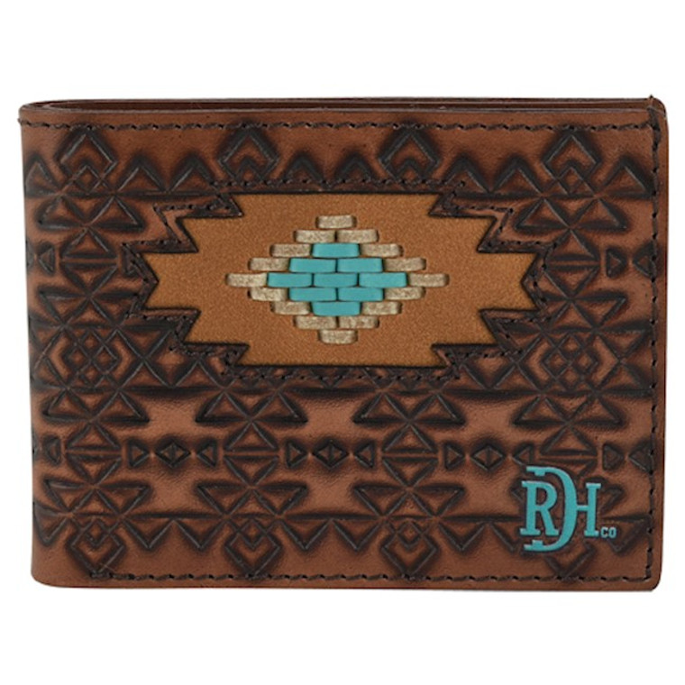 RED DIRT BIFOLD WALLET LACED SOUTHWEST MEDALLION